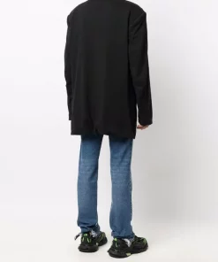( Positively Conscious ) Balenciaga Blazer Droit à Effet Usé Homme -Vente magasin Balenciaga 16579635 34567463 600