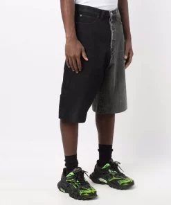 ( Positively Conscious ) Balenciaga 1055 WASHED BLACK Short En Jean Bicolore Homme -Vente magasin Balenciaga 16579673 34289522 600