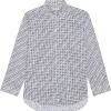 ( Positively Conscious ) Balenciaga Chemise à Logo Imprimé 1070 BLACK/WHITE