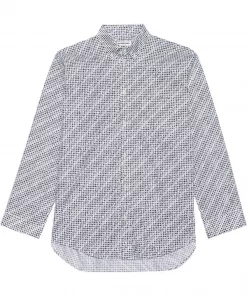 ( Positively Conscious ) Balenciaga Chemise à Logo Imprimé 1070 BLACK/WHITE