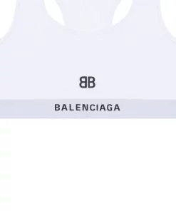 ( Positively Conscious ) Balenciaga Brassière De Sport à Broderies 9000 WHITE -Vente magasin Balenciaga 16579734 33828575 600