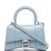 ( Positively Conscious ) Balenciaga 4712 BLUE GREY Petit Sac à Main Hourglass Femme