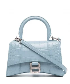 ( Positively Conscious ) Balenciaga 4712 BLUE GREY Petit Sac Ă Main Hourglass Femme