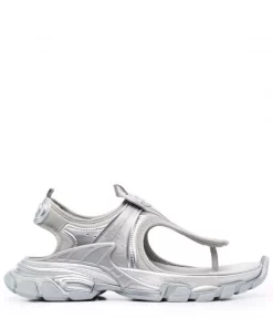 ( Positively Conscious ) Balenciaga Sandales Track à Entre-doigts 8100 SILVER METALLIC
