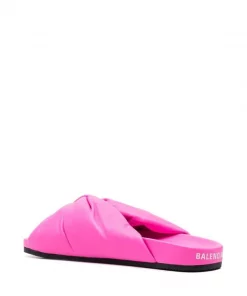 ( Positively Conscious ) Balenciaga Claquettes Puffy En Cuir à Fronces Femme -Vente magasin Balenciaga 16580743 35675494 600