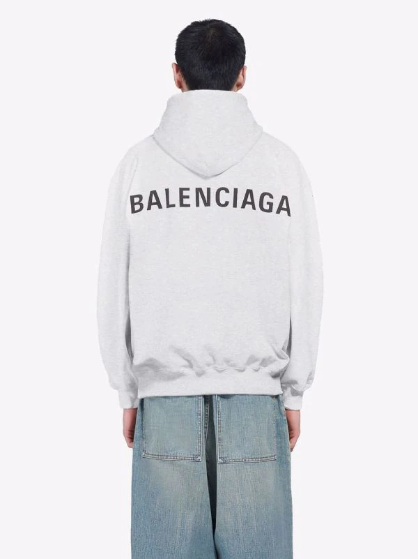 ( Positively Conscious ) Balenciaga Hoodie à Logo Imprimé 1167 HEATHER GREY/BLACK 6 ( Positively Conscious ) Balenciaga Hoodie à Logo Imprimé 1167 HEATHER GREY/BLACK – Image 4