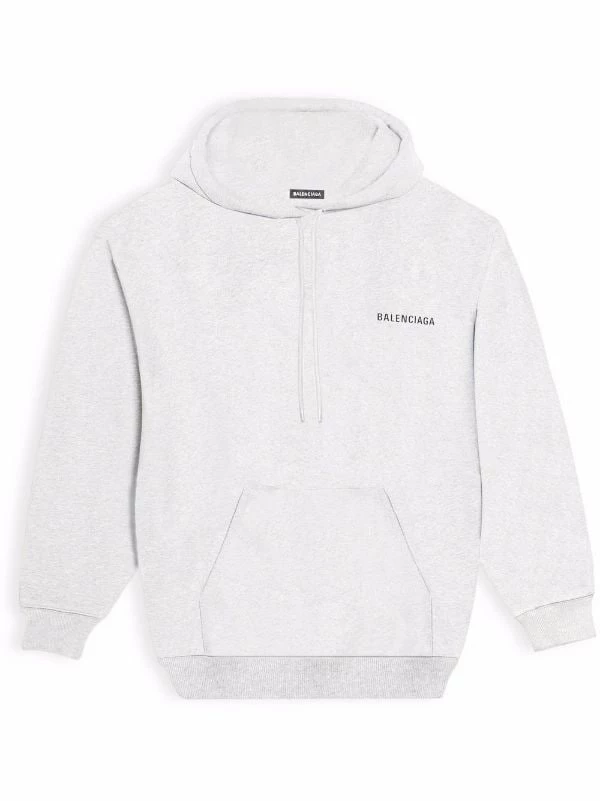 ( Positively Conscious ) Balenciaga Hoodie à Logo Imprimé 1167 HEATHER GREY/BLACK 3 ( Positively Conscious ) Balenciaga Hoodie à Logo Imprimé 1167 HEATHER GREY/BLACK