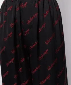 ( Positively Conscious ) Balenciaga 1076 BLACK/RED Pantalon Ample à Logo Imprimé Homme -Vente magasin Balenciaga 16580773 33753958 600