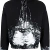 ( Positively Conscious ) Balenciaga 1070 BLACK/WHITE Hoodie à Effet Taches De Peinture Homme -Vente magasin Balenciaga 16580779 34323993 600