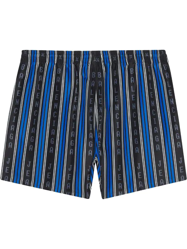 ( Positively Conscious ) Balenciaga 4360 ROYAL/BLACK Short De Bain Rayé à Logo Homme 3 ( Positively Conscious ) Balenciaga 4360 ROYAL/BLACK Short De Bain Rayé à Logo Homme