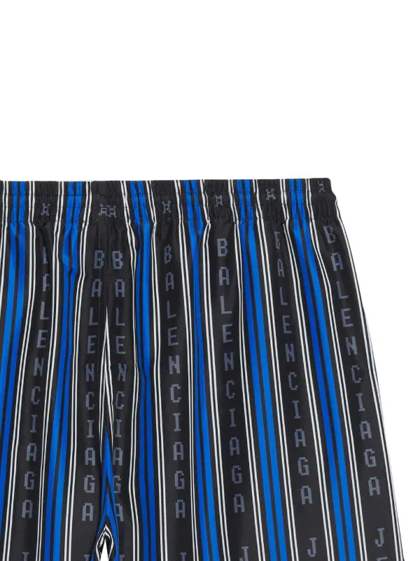 ( Positively Conscious ) Balenciaga 4360 ROYAL/BLACK Short De Bain Rayé à Logo Homme 4 ( Positively Conscious ) Balenciaga 4360 ROYAL/BLACK Short De Bain Rayé à Logo Homme – Image 2