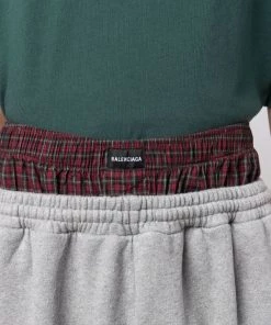 ( Sélection Access ) Balenciaga Pantalon De Jogging Trompe L'oeil 6100 RED/KHAKI -Vente magasin Balenciaga 16580798 34808122 600