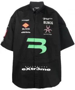 ( Positively Conscious ) Balenciaga Chemise Gamer à Manches Courtes Homme