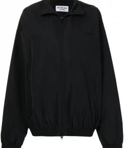 ( Positively Conscious ) Balenciaga 1000 BLACK Veste Zippée à Imprimé Free Femme