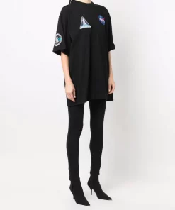 ( Positively Conscious ) Balenciaga T-shirt à Patchs Space Femme -Vente magasin Balenciaga 16580819 34542978 600