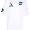 ( Positively Conscious ) Balenciaga 9040 WHITE/BLACK T-shirt à Patchs Space Femme -Vente magasin Balenciaga 16580823 34800831 600