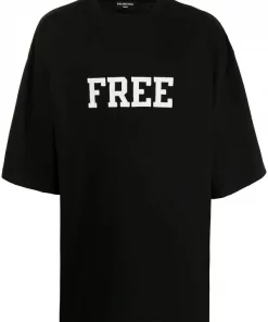 ( Positively Conscious ) Balenciaga T-shirt Oversize à Imprimé Free Homme