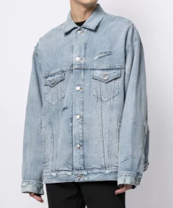 ( Positively Conscious ) Balenciaga Veste En Jean à Effet Usé Femme -Vente magasin Balenciaga 16580880 33617552 600