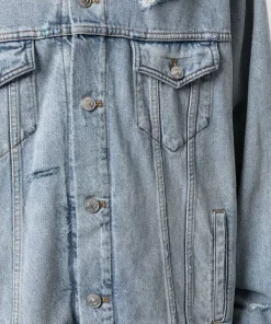 ( Positively Conscious ) Balenciaga Veste En Jean à Effet Usé Femme -Vente magasin Balenciaga 16580880 33617555 600