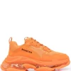 ( Positively Conscious ) Balenciaga Baskets Triple S à Semelle Transparente 7510 ORANGE/ BLACK