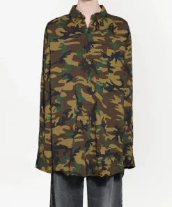 ( Positively Conscious ) Balenciaga Chemise à Imprimé Camoouflage 2840 KHAKI -Vente magasin Balenciaga 16580907 33854788 600