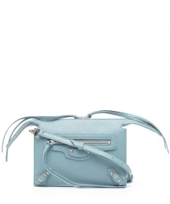 ( Positively Conscious ) Balenciaga Pochette Neo Classic 4712 BLUE GREY