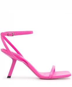 ( Positively Conscious ) Balenciaga 5321 NEON PINK Sandales à Bride Cheville Femme