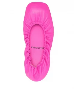 ( Positively Conscious ) Balenciaga 5321 NEON PINK Ballerines Tug Femme -Vente magasin Balenciaga 16581426 35671802 600