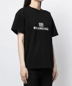 ( Positively Conscious ) Balenciaga T-shirt BB à Logo Femme -Vente magasin Balenciaga 16581447 33648873 600