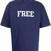 ( Positively Conscious ) Balenciaga T-shirt Free à Détail Appliqué 3967 MARINE BLUE/WHITE