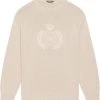 ( Positively Conscious ) Balenciaga Pull Brodé à Manches Longues 9028 CHALKY/WHITE