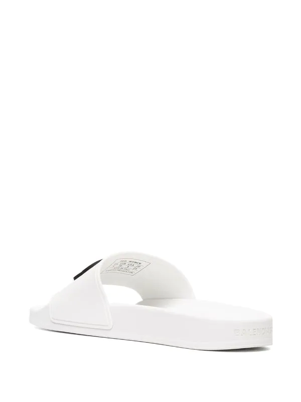 ( Positively Conscious ) Balenciaga Claquettes à Logo BB 9034 WHITE/BLACK 5 ( Positively Conscious ) Balenciaga Claquettes à Logo BB 9034 WHITE/BLACK – Image 3