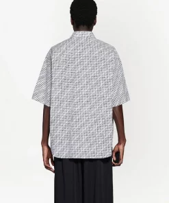 ( Positively Conscious ) Balenciaga Chemise Archive à Imprimé Letters Homme -Vente magasin Balenciaga 16581503 33332571 600