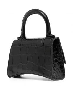 ( Nouvelle Collection ) Balenciaga 1000 BLACK Mini Sac à Main Hourglass Embossé Femme -Vente magasin Balenciaga 16581525 33752934 600