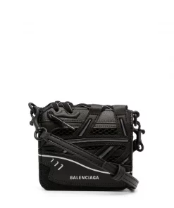 ( Positively Conscious ) Balenciaga 1000 BLACK Portefeuille Sneak à Lanière Femme