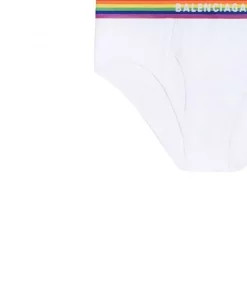 ( Positively Conscious ) Balenciaga 9000 WHITE Slip Pride à Logo Brodé Homme -Vente magasin Balenciaga 16844379 34595377 600