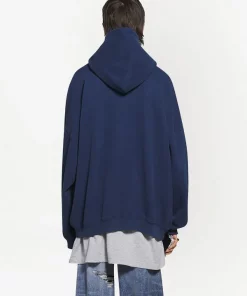 ( Positively Conscious ) Balenciaga Hoodie Pride En Coton 8561 NAVY/WHITE/GREY -Vente magasin Balenciaga 16844391 33828632 600