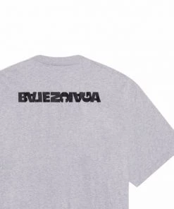 ( Positively Conscious ) Balenciaga T-shirt à Logo Imprimé 1167 HEATHER GREY/BLACK -Vente magasin Balenciaga 16906934 34761973 600