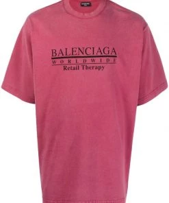 ( Positively Conscious ) Balenciaga T-shirt Retail Therapy En Coton Homme