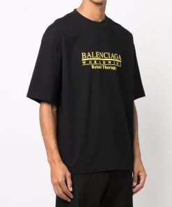 ( Positively Conscious ) Balenciaga T-shirt Retail Therapy à Logo Imprimé 1361 BLACK/YELLOW 9 ( Positively Conscious ) Balenciaga T-shirt Retail Therapy à Logo Imprimé 1361 BLACK/YELLOW -Vente magasin Balenciaga 16906945 36175879 600