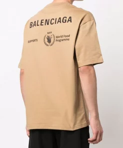 ( Nouvelle Collection ) Balenciaga T-shirt à Logo Imprimé 9605 OAT/BLACK -Vente magasin Balenciaga 16906977 34741822 600