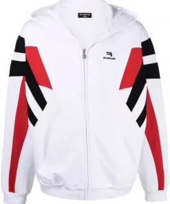 ( Positively Conscious ) Balenciaga Hoodie Sporty B à Fermeture Zippée Homme
