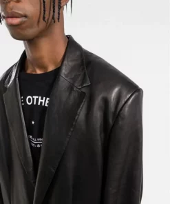 ( Positively Conscious ) Balenciaga Blazer En Cuir à Simple Boutonnage Homme -Vente magasin Balenciaga 16906997 6c221cfd e9d1 40e5 b8b8 8a7cfa7e0119 600