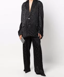 ( Positively Conscious ) Balenciaga 1000 BLACK Blazer à Logo En Jacquard Homme -Vente magasin Balenciaga 16906998 34885112 600