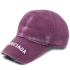 ( Positively Conscious ) Balenciaga 5077 GRAPE/WHITE Casquette à Effet Usé Homme