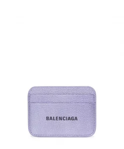 ( Positively Conscious ) Balenciaga Porte-cartes à Logo Imprimé 5360 LILAC/L BLACK