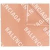 ( Positively Conscious ) Balenciaga 0987 CAMEL/WHITE W écharpe à Imprimé Monogrammé Femme