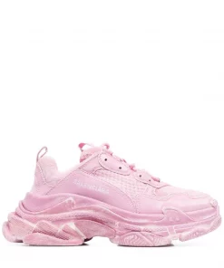 ( Positively Conscious ) Balenciaga 5000 PINK FADED Baskets Triple S à Effet Délavé Femme