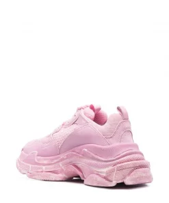 ( Positively Conscious ) Balenciaga 5000 PINK FADED Baskets Triple S à Effet Délavé Femme -Vente magasin Balenciaga 16909933 35671859 600