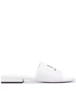 ( Positively Conscious ) Balenciaga 9010 OPTICAL WHITE/BLACK Sandales Box En Cuir Femme